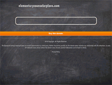 Tablet Screenshot of elementarycounselorplans.com